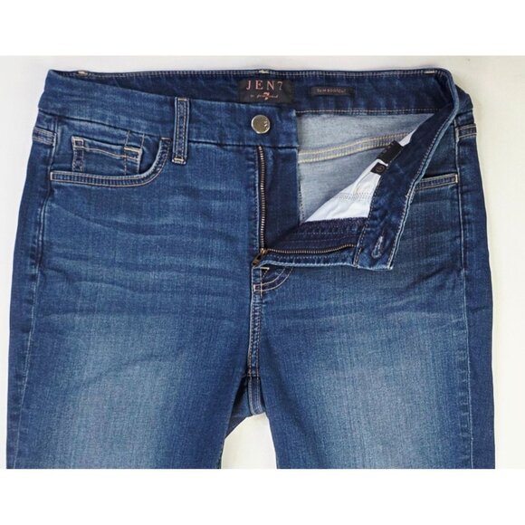 7 For All Mankind Jen 7 Size 6 Womens 31" Inseam Slim Bootcut Blue Denim Jeans - Picture 12 of 12